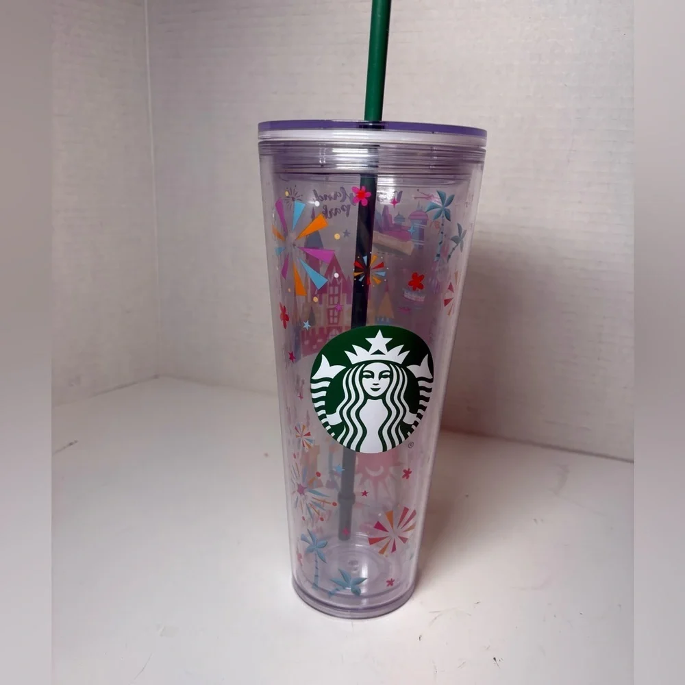 Disneyland Starbucks 24 oz Tumbler with Straw California Adventure Travel